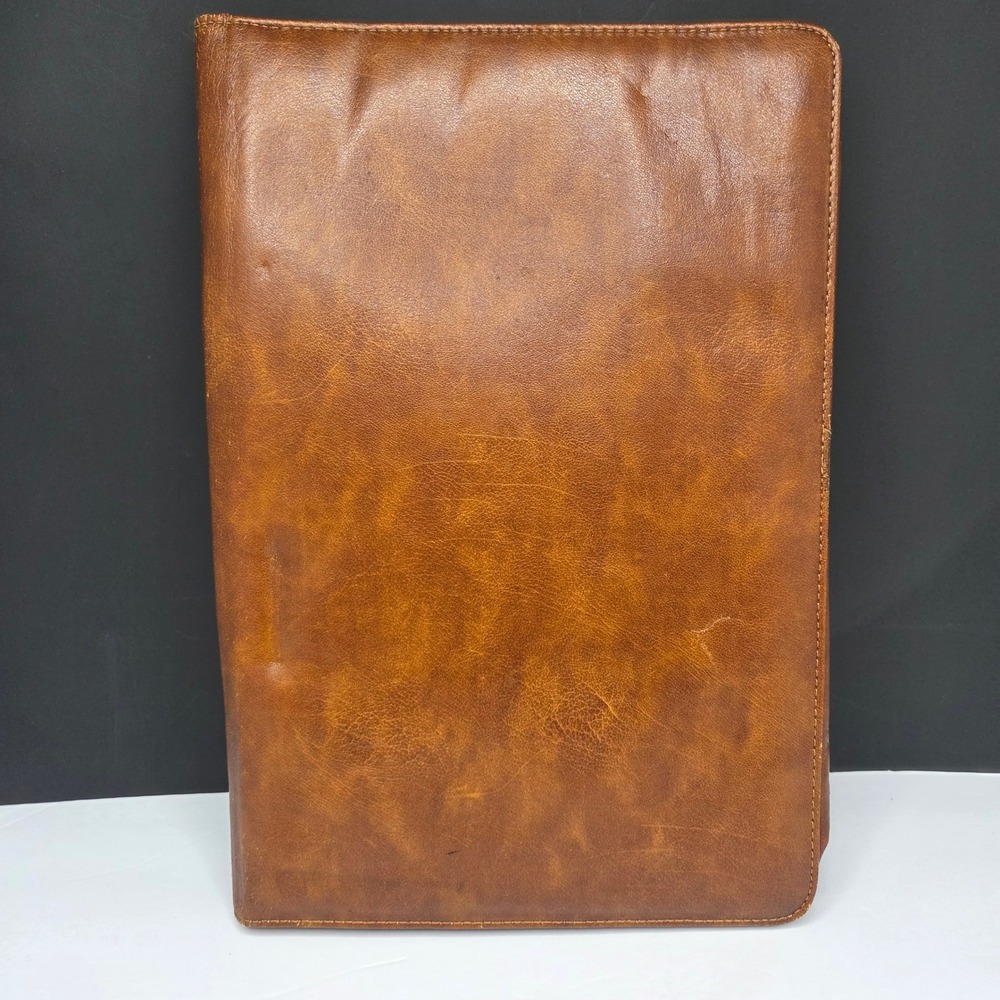 IBM Portfolio Vintage 1988 Tech Memorabilia Brown Faux Leather Document Folder